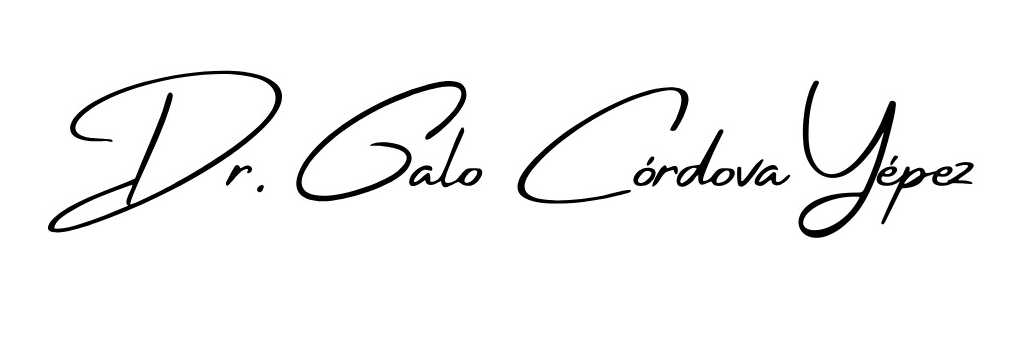 Firma de Galo Córdova